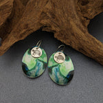 UNDER THE SEA - Sea Turtle oval earrings-Erin K Jewellery-stride