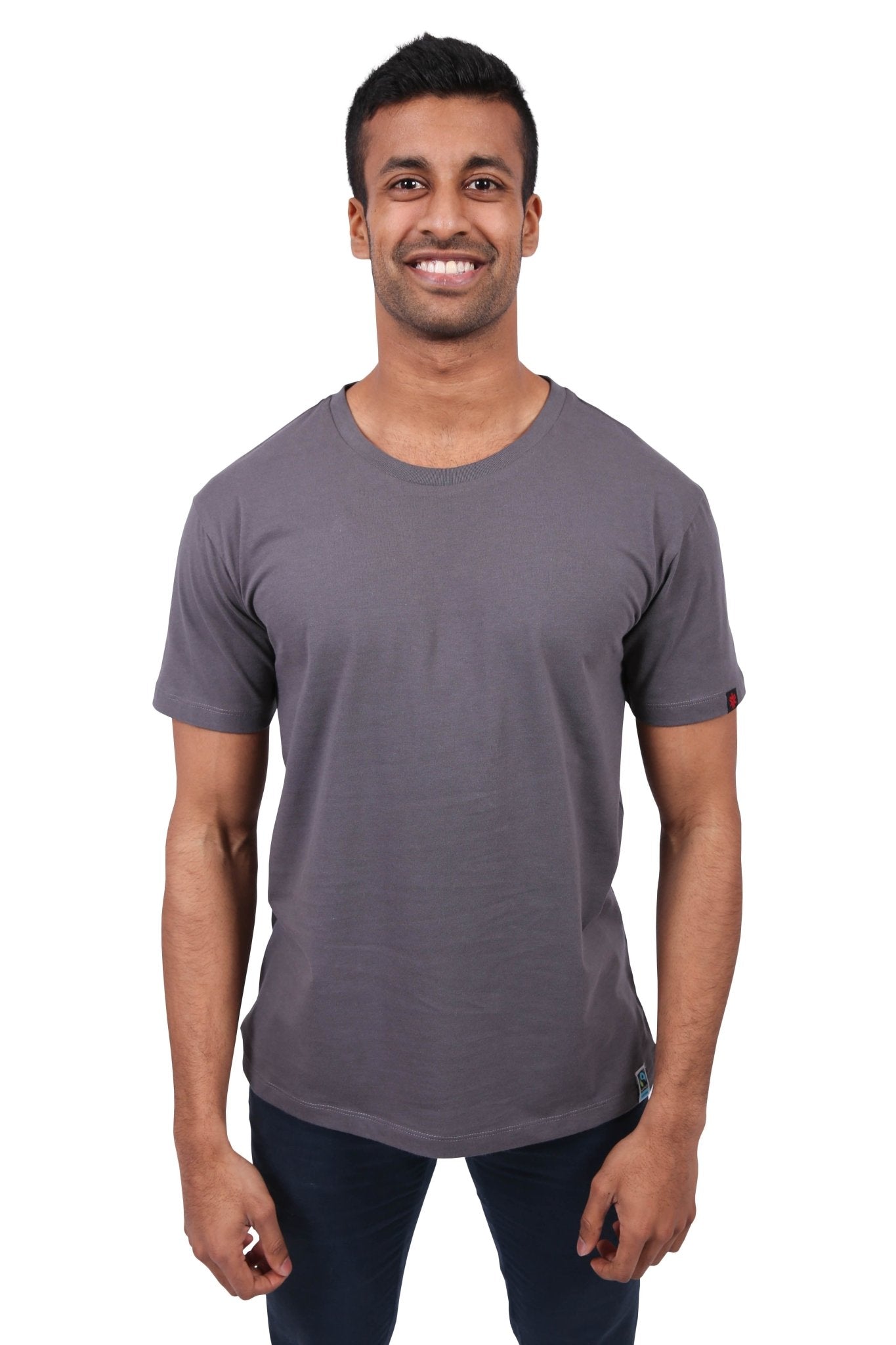 Unisex Charcoal T-shirt Organic Fairtrade-Etiko-stride