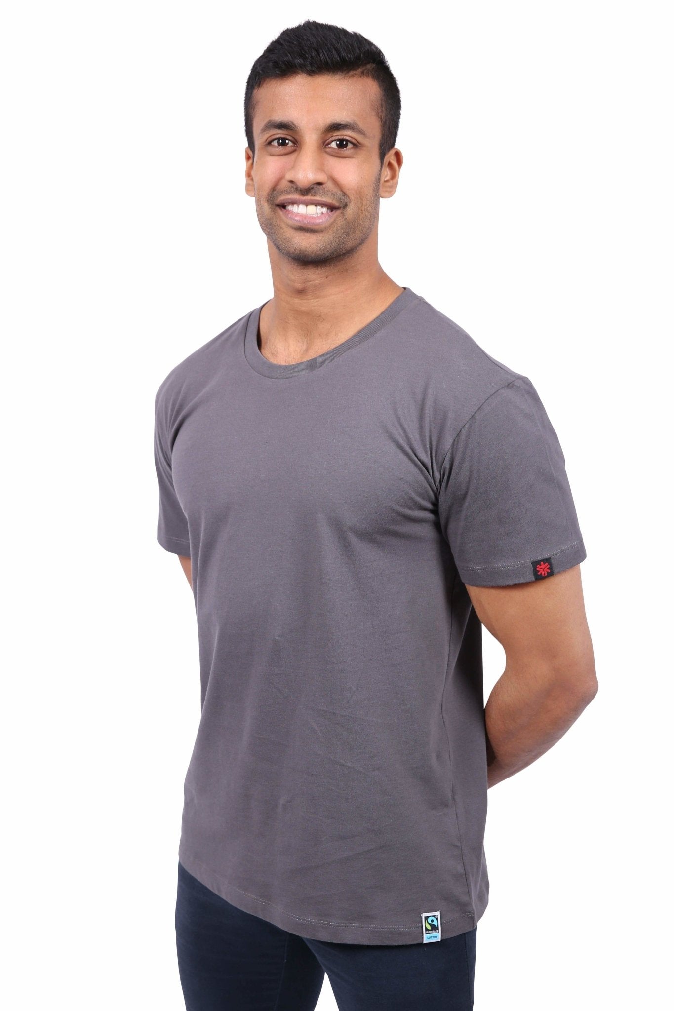 Unisex Charcoal T-shirt Organic Fairtrade-Etiko-stride