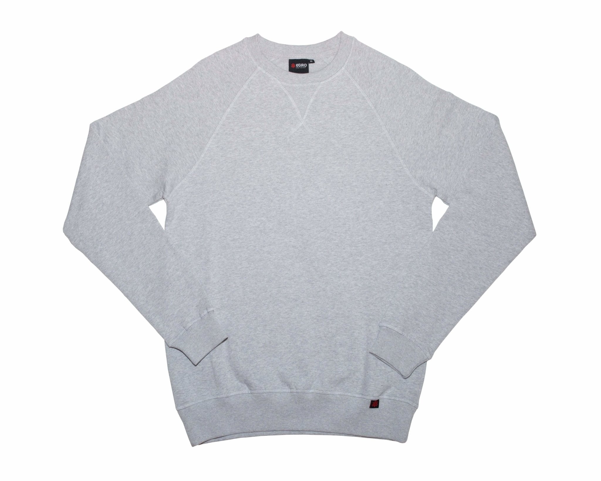 Unisex Grey Crew Neck Organic Fairtrade-Etiko-stride