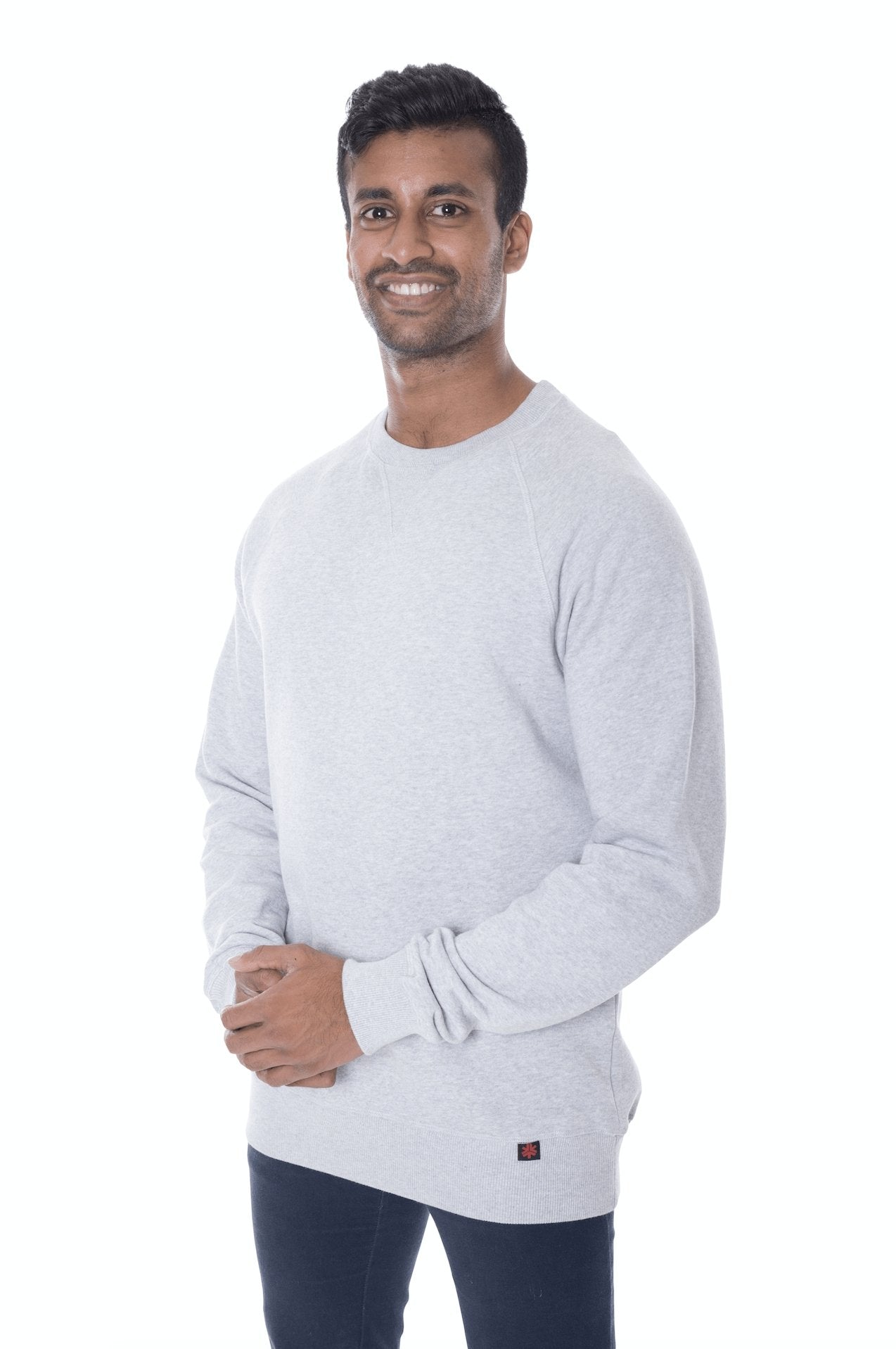 Unisex Grey Crew Neck Organic Fairtrade-Etiko-stride