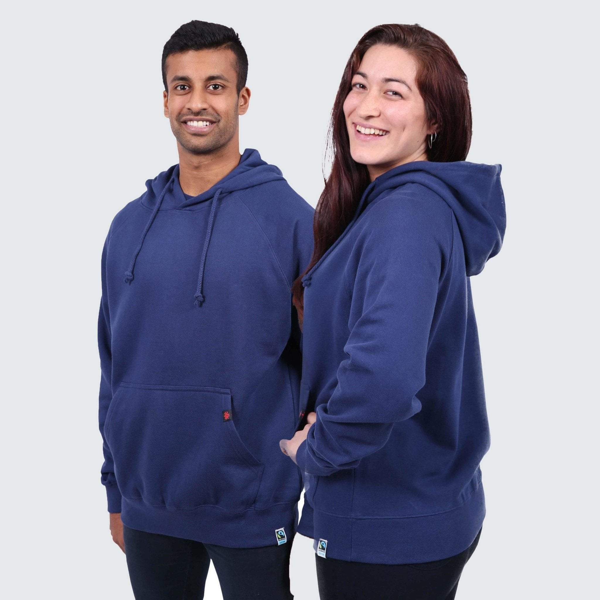 Unisex Navy Hoodie Organic Fairtrade-Etiko-stride