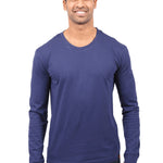 Unisex Navy Long Sleeve T-shirt Organic Fairtrade-Etiko-stride