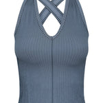 V-Neck Tank Top - Blue-Pinky & Kamal-stride