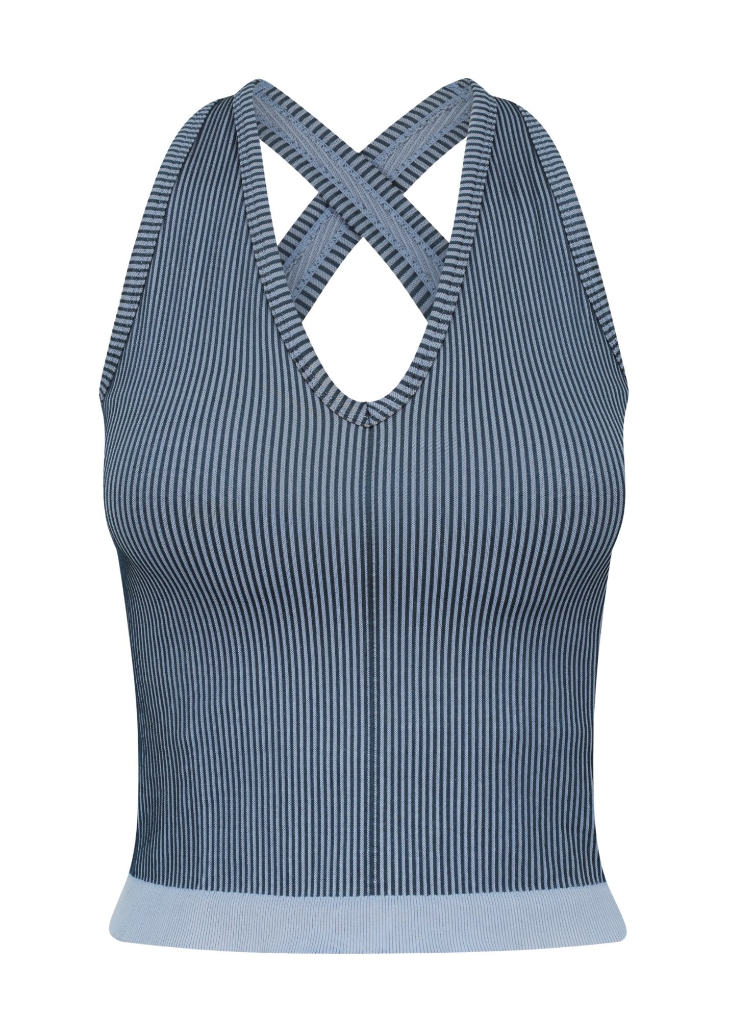 V-Neck Tank Top - Blue-Pinky & Kamal-stride