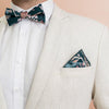 Wedding Bow Tie - Teal Blooms-Peggy & Finn-stride