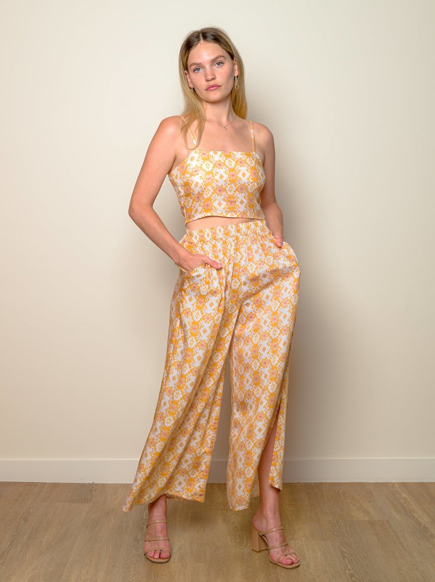 Why Mary Culotte Pants with floral print "Calm the Soul"-Why Mary-stride