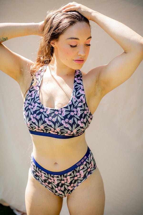 Women's Crop Top Bra - Flowering Gum-Peggy & Finn-stride