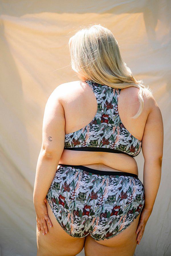 Women's Crop Top Bra - Spotted Gum-Peggy & Finn-stride