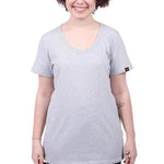 Womens Grey Marle Organic Fairtrade Tee-Etiko-stride