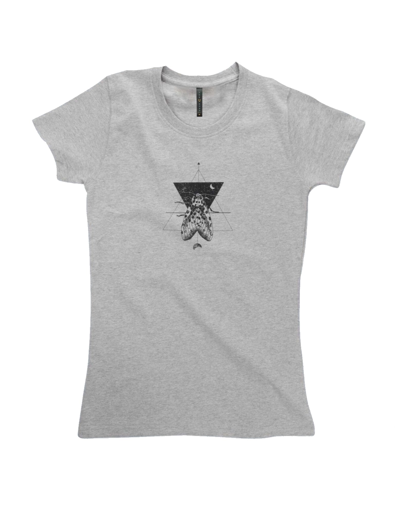 Women's, Printed Naked Lunch Slimline Tee, Grey-The Road-stride