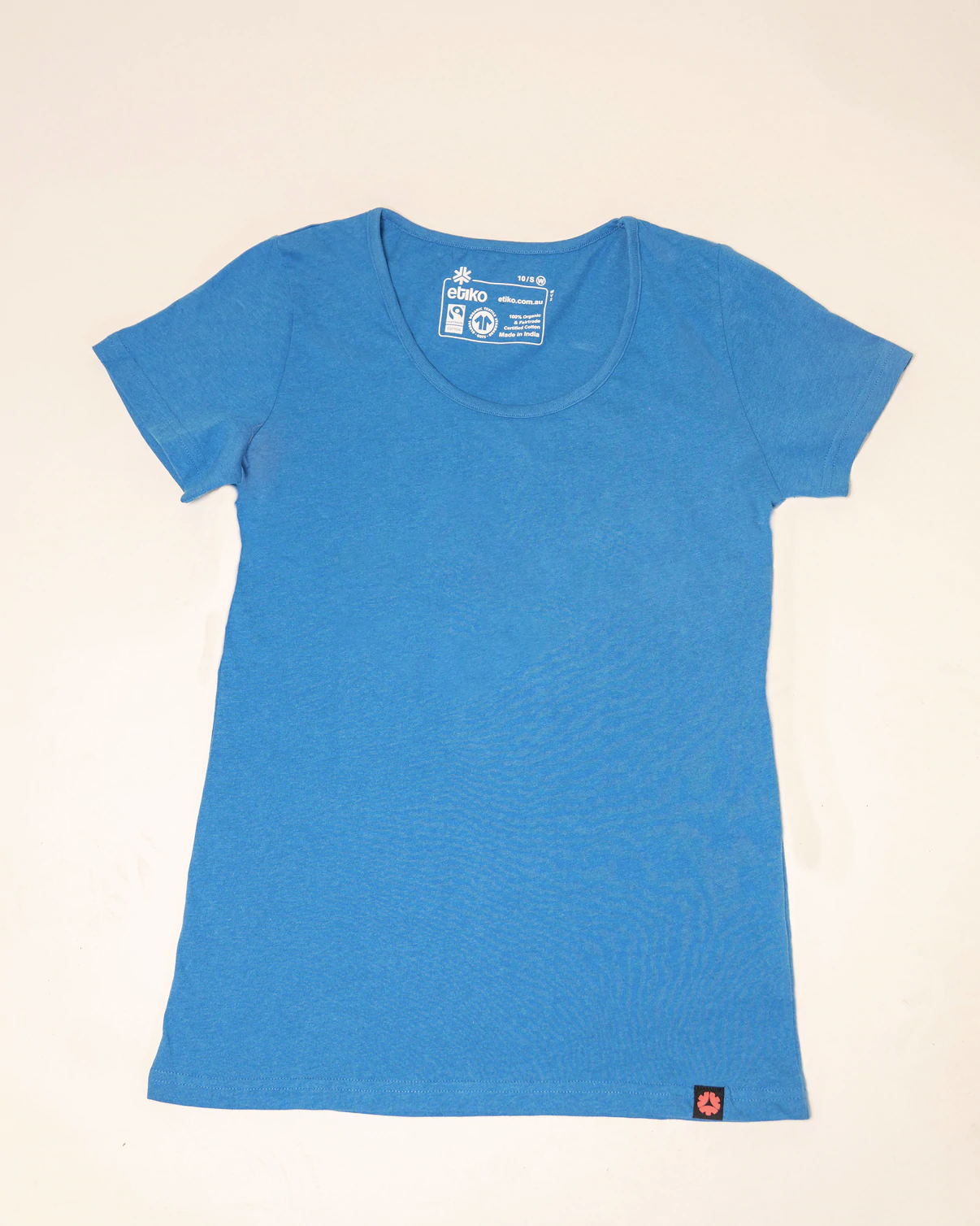 Round Neck T-shirt, Womens Blue Marle